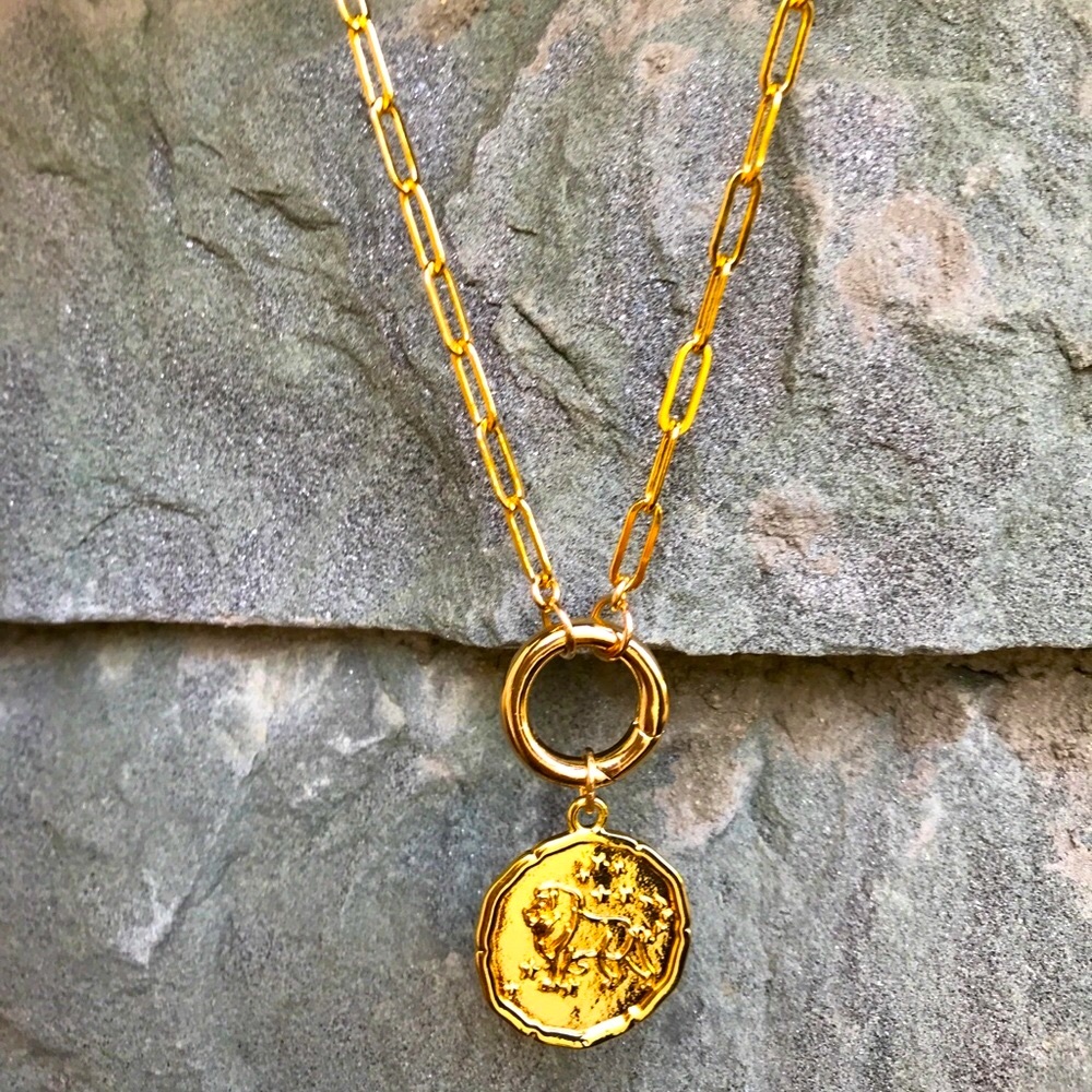18” LEO Zodiac Charm Necklace ♌️